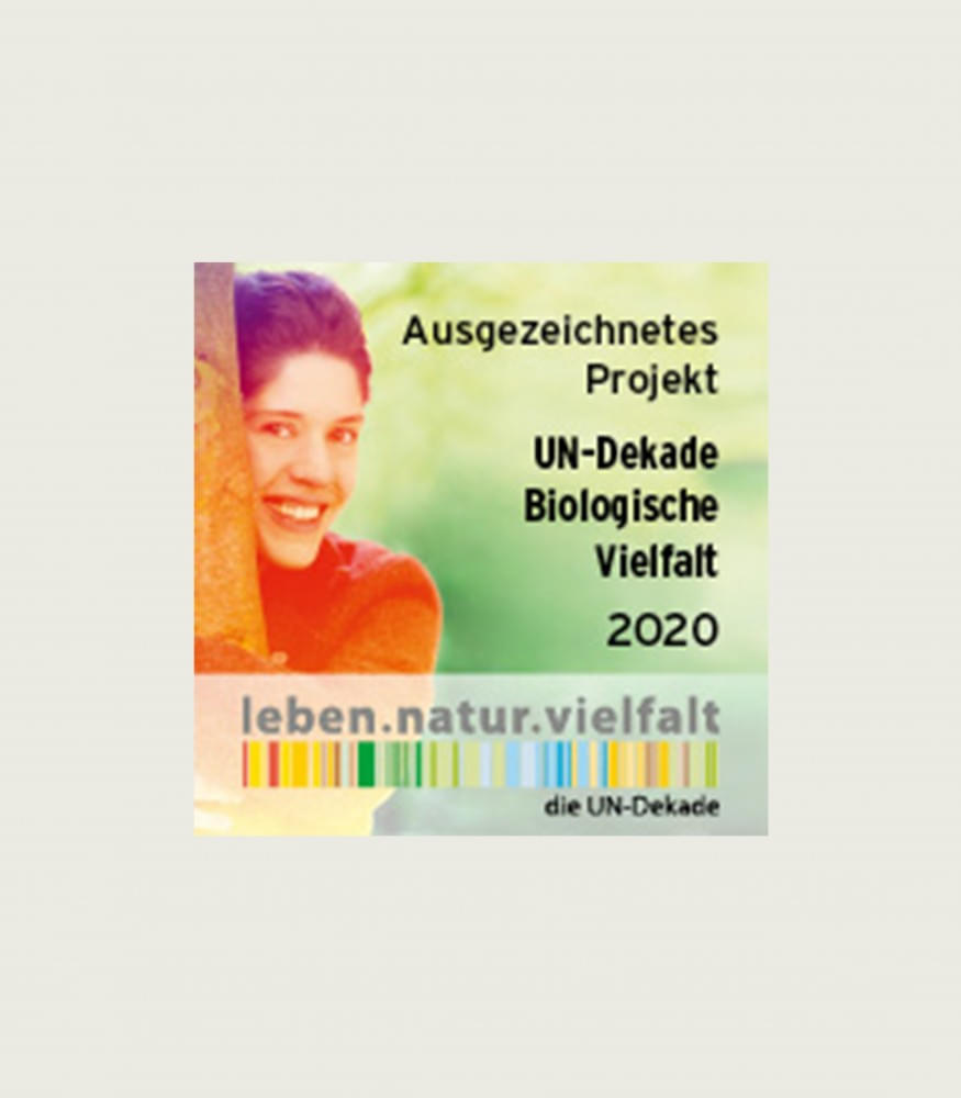 Auszeichnung als Projekt der UN-Dekade für biologische Vielfalt 2020